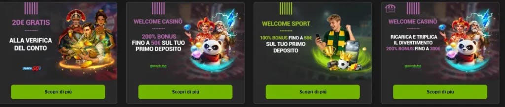 Welcome bonus di Codere