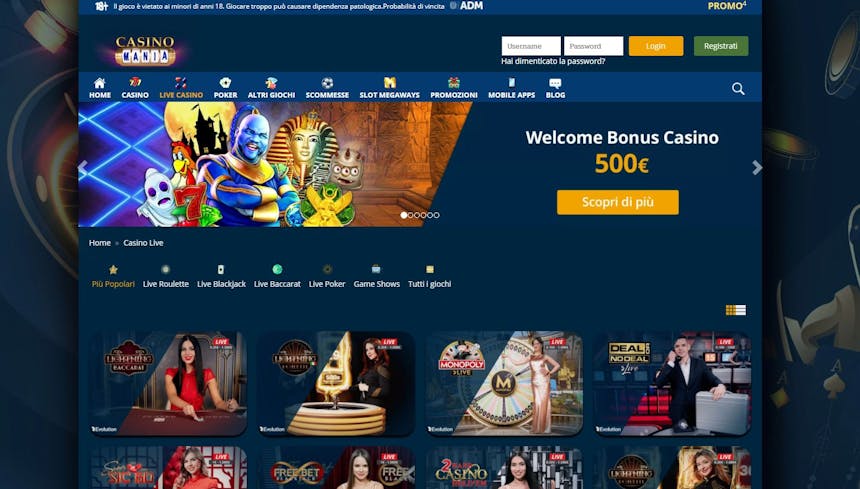 L'innovativo casino di CasinoMania offre numerosi tavoli verdi virtuali in tempo reale