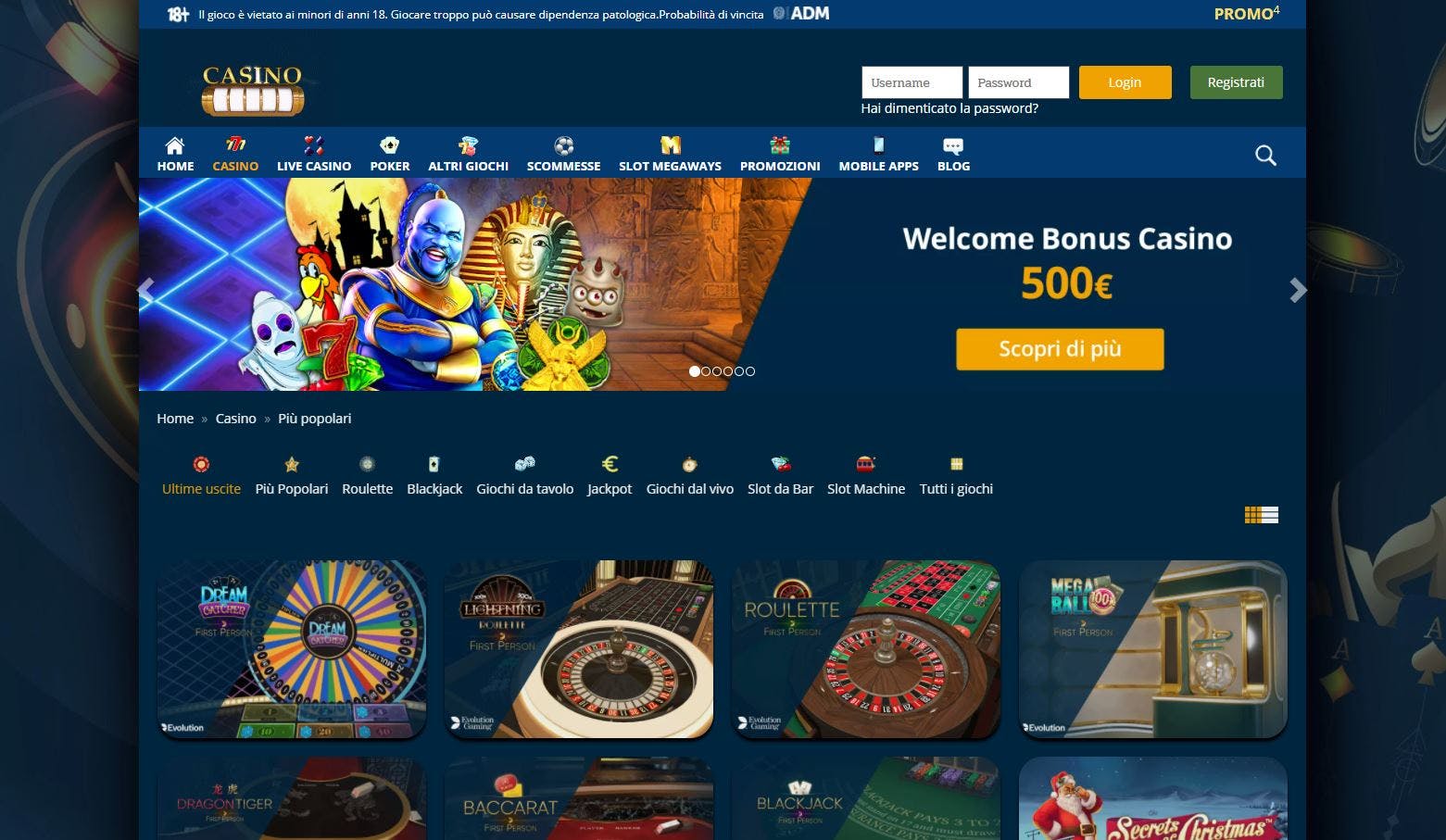 Slot online con CasinoMania