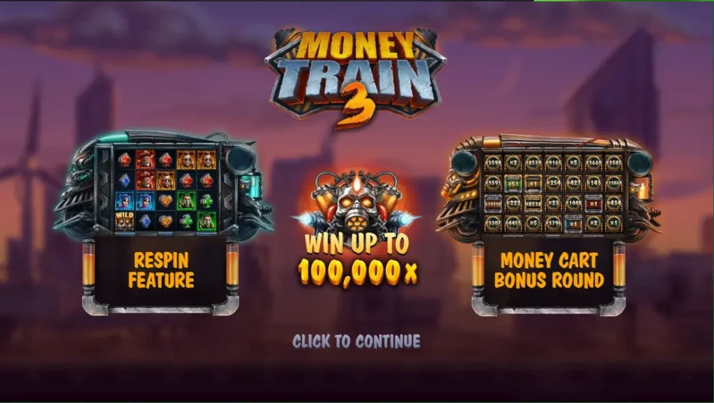 homepage della slot Money Train 3