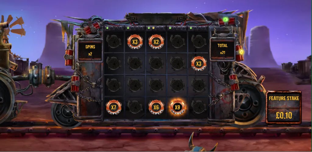 schermata bonus di slingo money train
