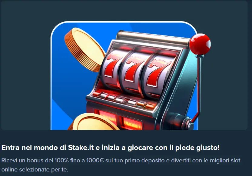bonus di benvenuto stake primo deposito
