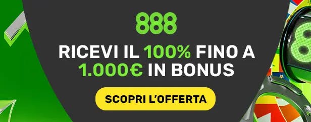 bonus di benvenuto 888 casinò