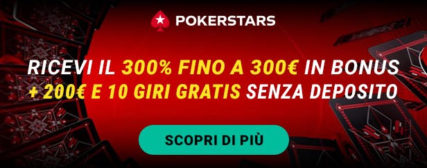 Ottieni il 300% sul primo deposito con il bonus di benvenuto PokerStars