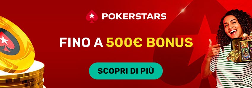 Ottieni il 300% sul primo deposito con il bonus di benvenuto PokerStars