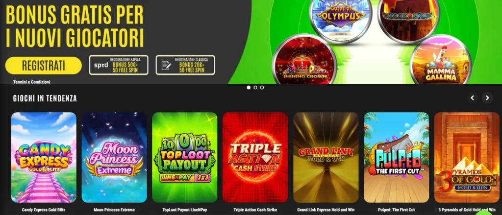 homepage giochi e slot di 888 casinò