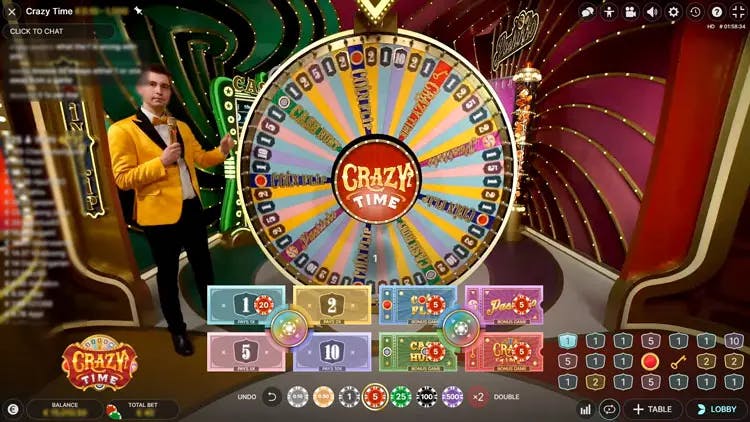 gameplay di crazy time live