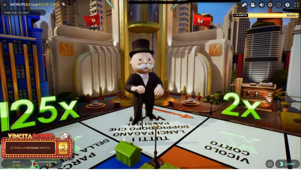 mr monopoly da il via al bonus round di monopoly live